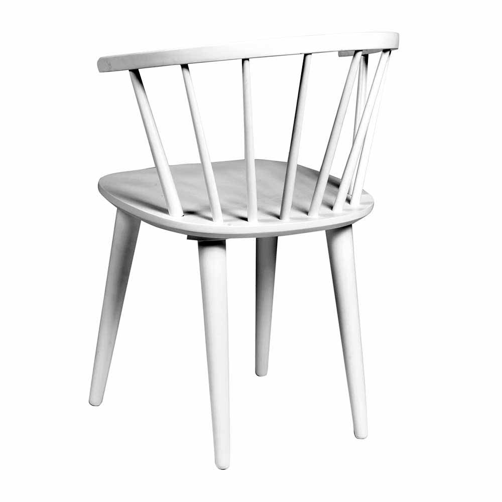 Design Holz-Stuhl in Weiß - Cleveland (2er Set)