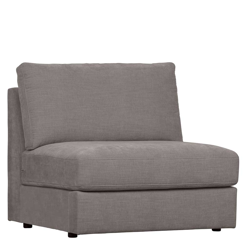 Modulsofa Einsitzer in Grau Stoff - Gregg