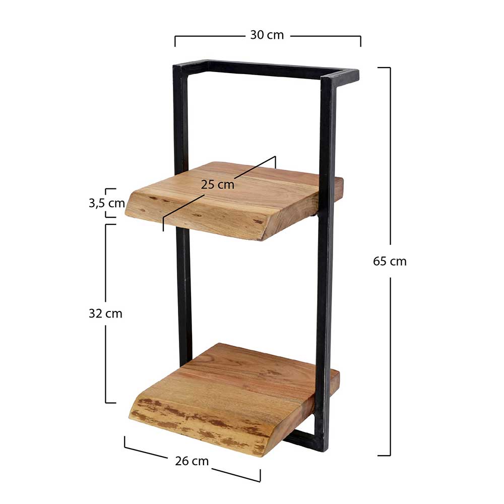 Factory Style Hängeregal mit zwei Böden - Faustina