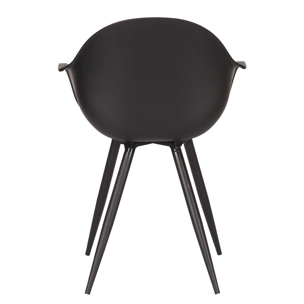 Esstisch Skandi Schalenstuhl in Schwarz - Curcay (2er Set)