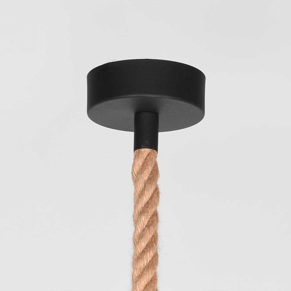 Hängende Industrial Lampe in Schwarz Metall - Rock