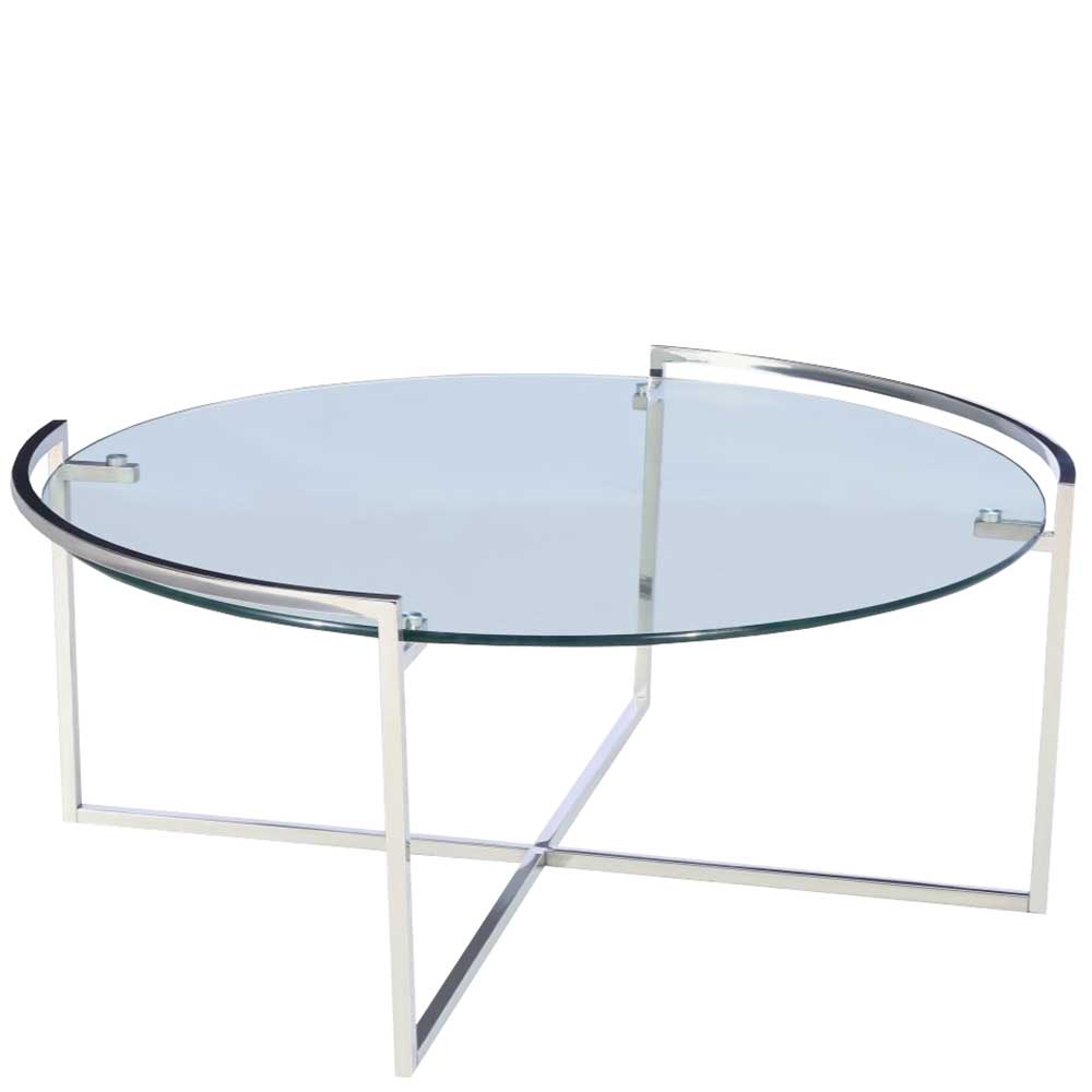 90cm runder Glastisch fürs Wohnzimmer - Agapedus