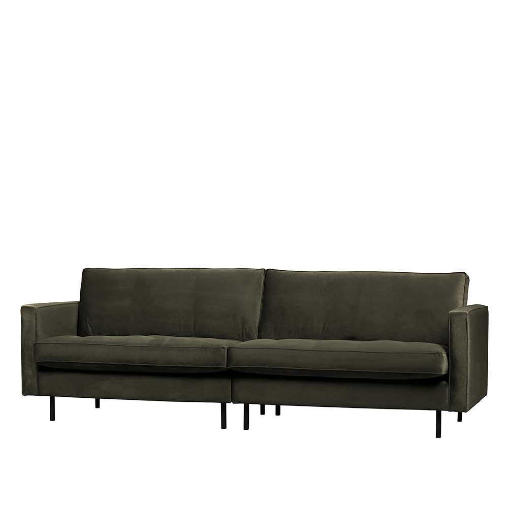 Wohnzimmer Sofa in Dunkelgrün Samtbezug - Lasirena