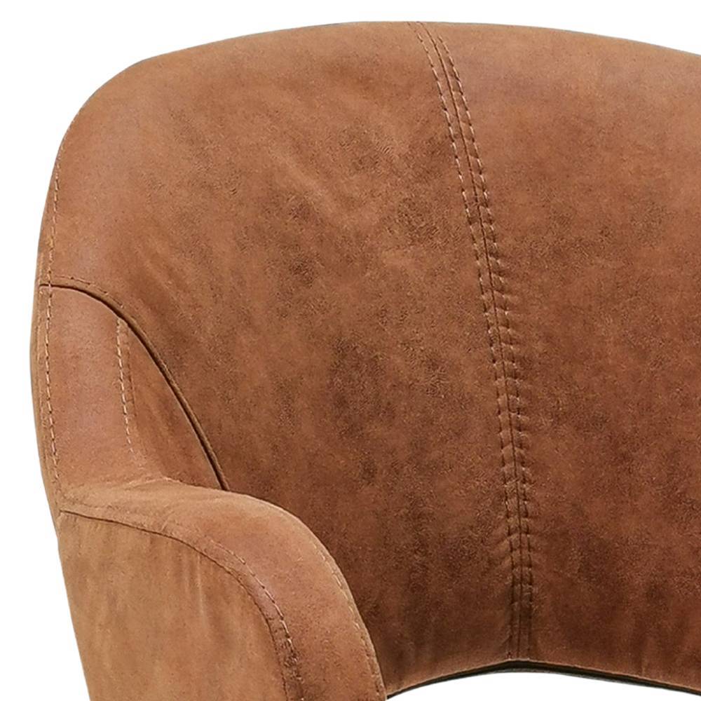 Design-Armlehnenstuhl in Cognac Braun - Elba