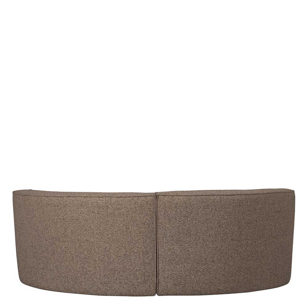 Halbrundes Esstisch-Sofa in Dunkelbraun - Sentiagamo