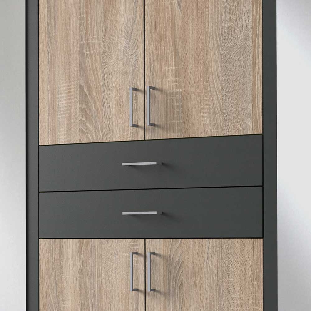 8-türiger Kleiderschrank in modernem Design - Eleore