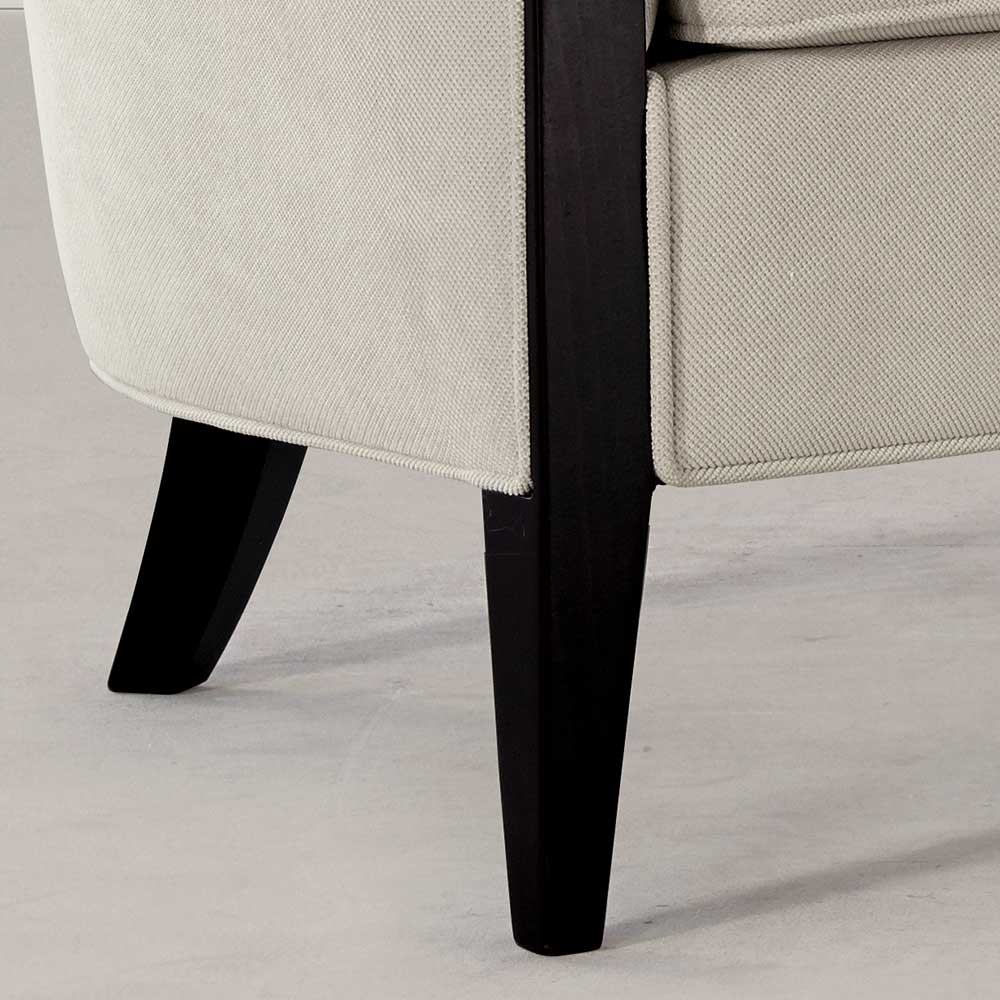 Eleganter Sessel in Hellgrau und Schwarz - Sarosa