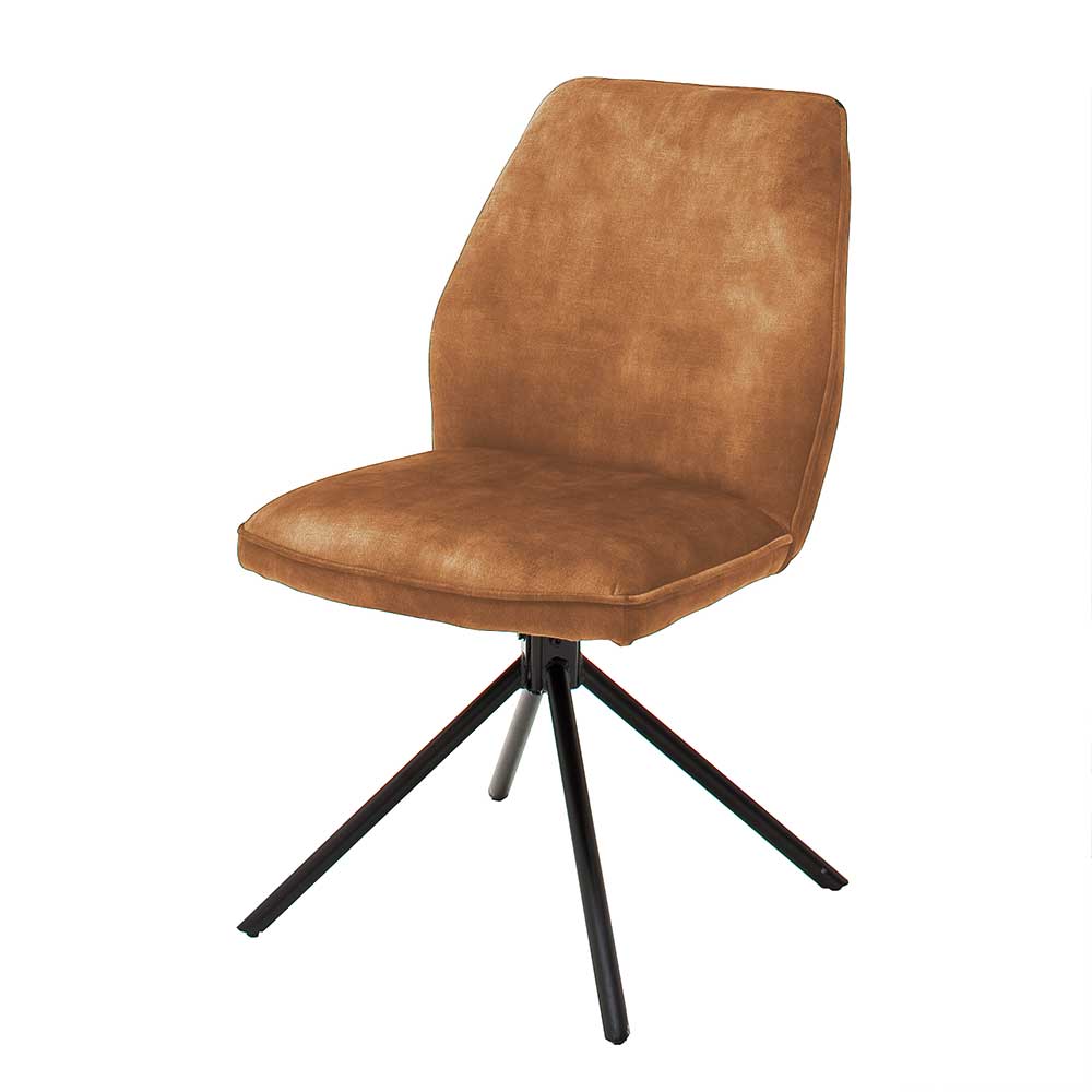 Esstisch Drehstühle aus Velours - Montigue (2er Set)