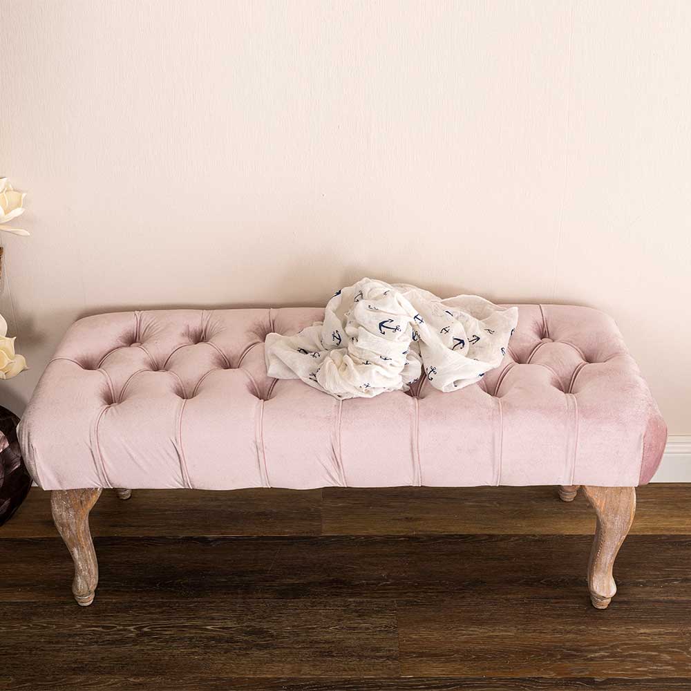 Design Bank in Pink Samt - Saluds
