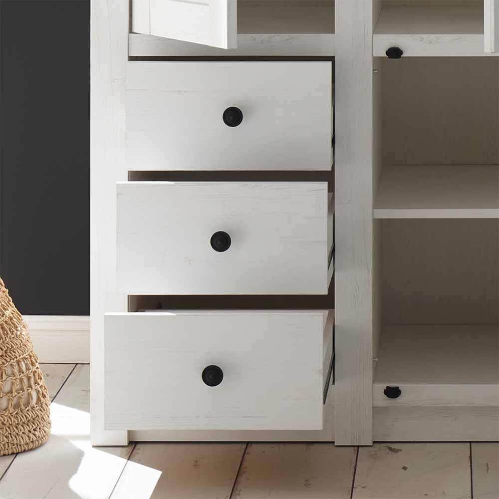 Weißer Schlafzimmerschrank Chelles mit viel Stauraum