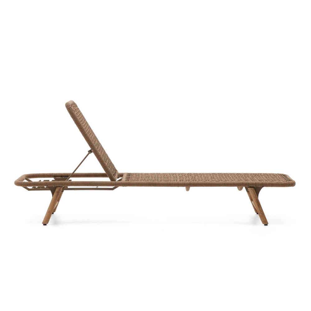 Sonnenliege aus Kordelgeflecht in Beige - Draguno