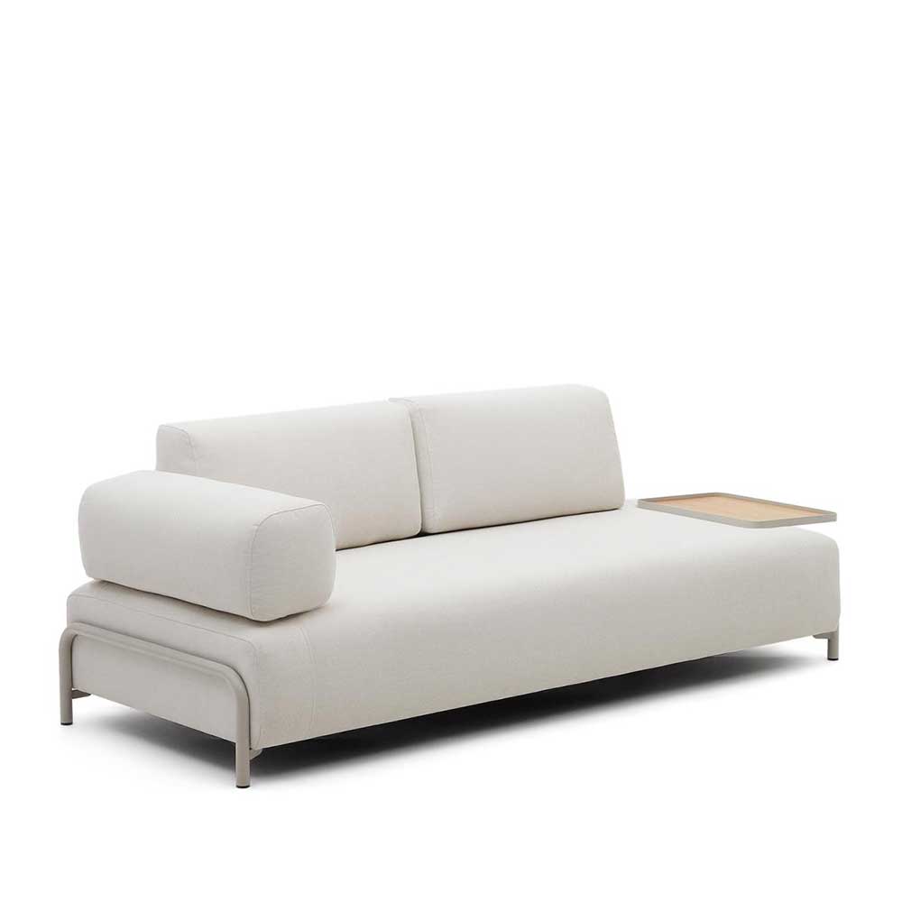 Dreisitzer Sofa aus Chenille in Beige - Turena