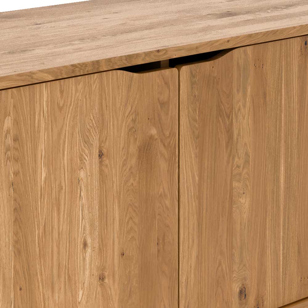 140 cm Kommode mit Türen und Fächern - Laida