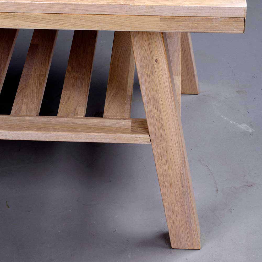 Eichenholz Sofatisch in White Wash - Dioca