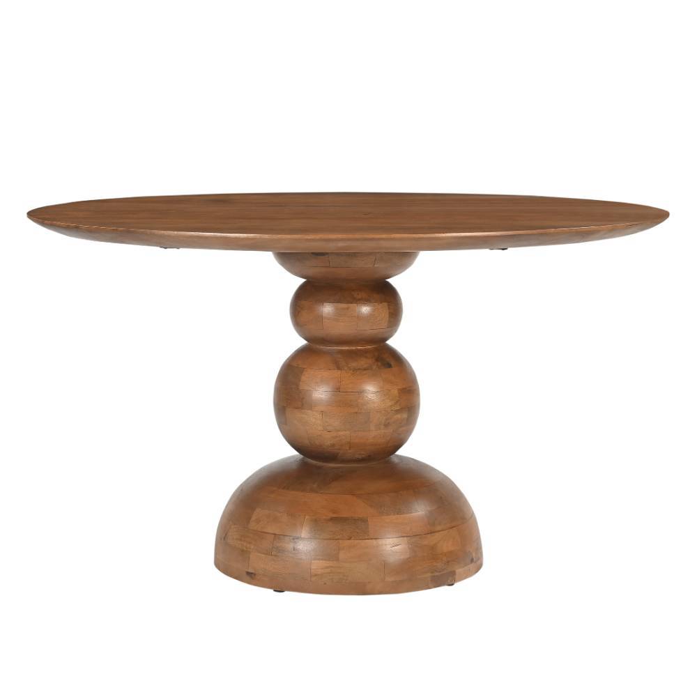 Esszimmer Design-Säulentisch aus Mangoholz - Galadira
