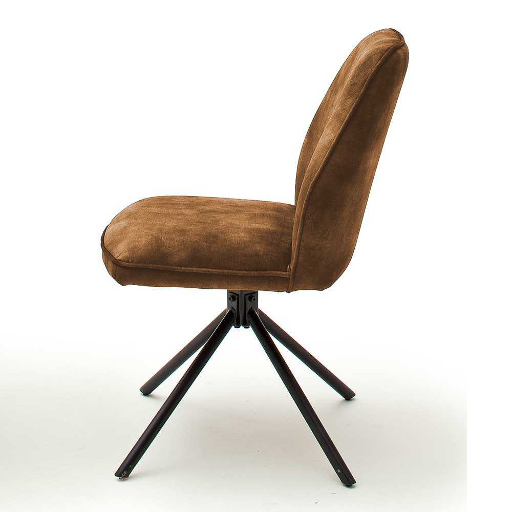 Esstisch Drehstühle aus Velours - Montigue (2er Set)