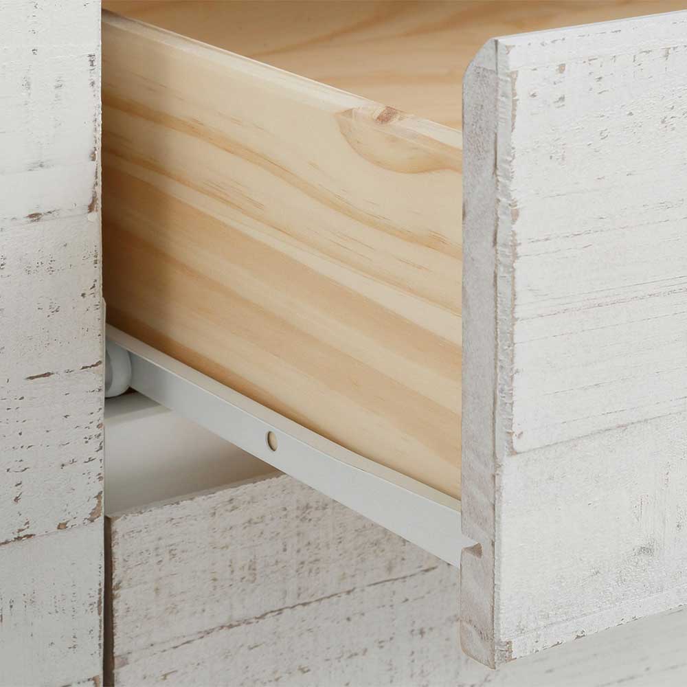 Günstiges Kombi Highboard in Weiß lasiert - Vagniu
