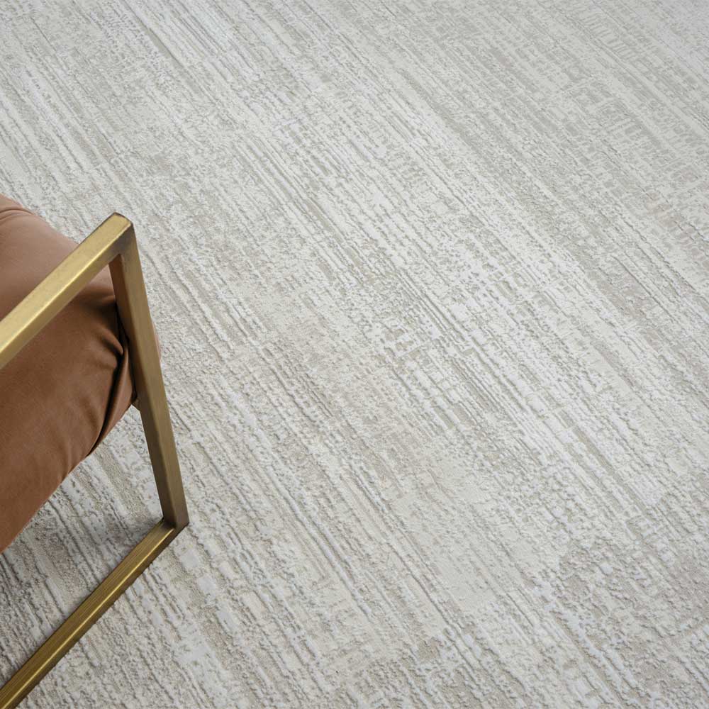 Teppich in Creme & Beige - dezent gemustert - Rondma
