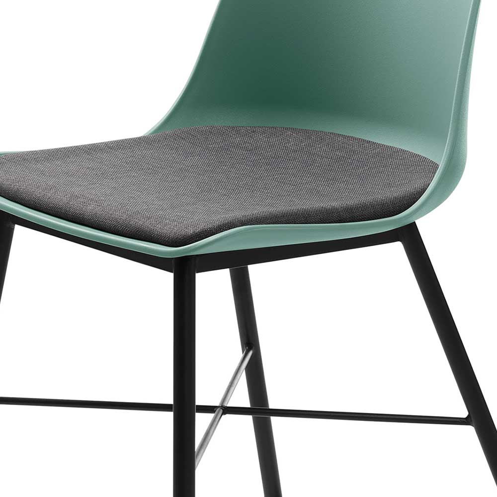 Küchenstühle in Mint Grün & Grau - Livanov (2er Set)