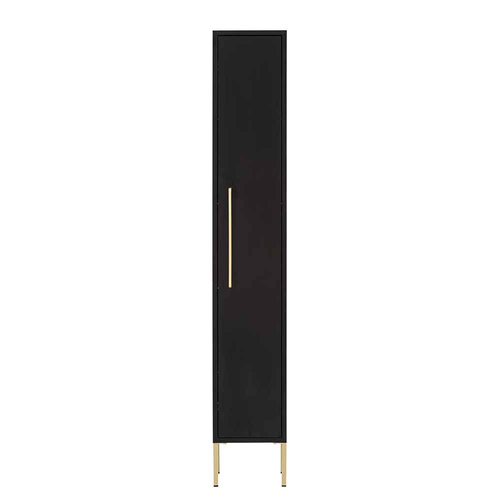 Badeinrichtung in Schwarz & Gold - Vulcanisa (fünfteilig)