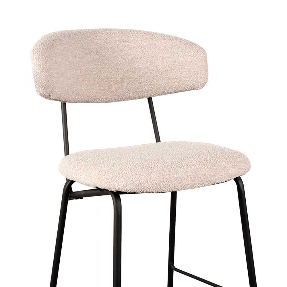 Boucle Tresenstuhl mit 65 cm Sitzhöhe - Carika (2er Set)