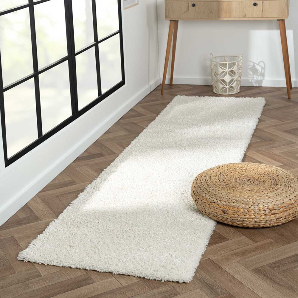 Rechteckiger Teppich Brücke mit Hochflor - Pralina
