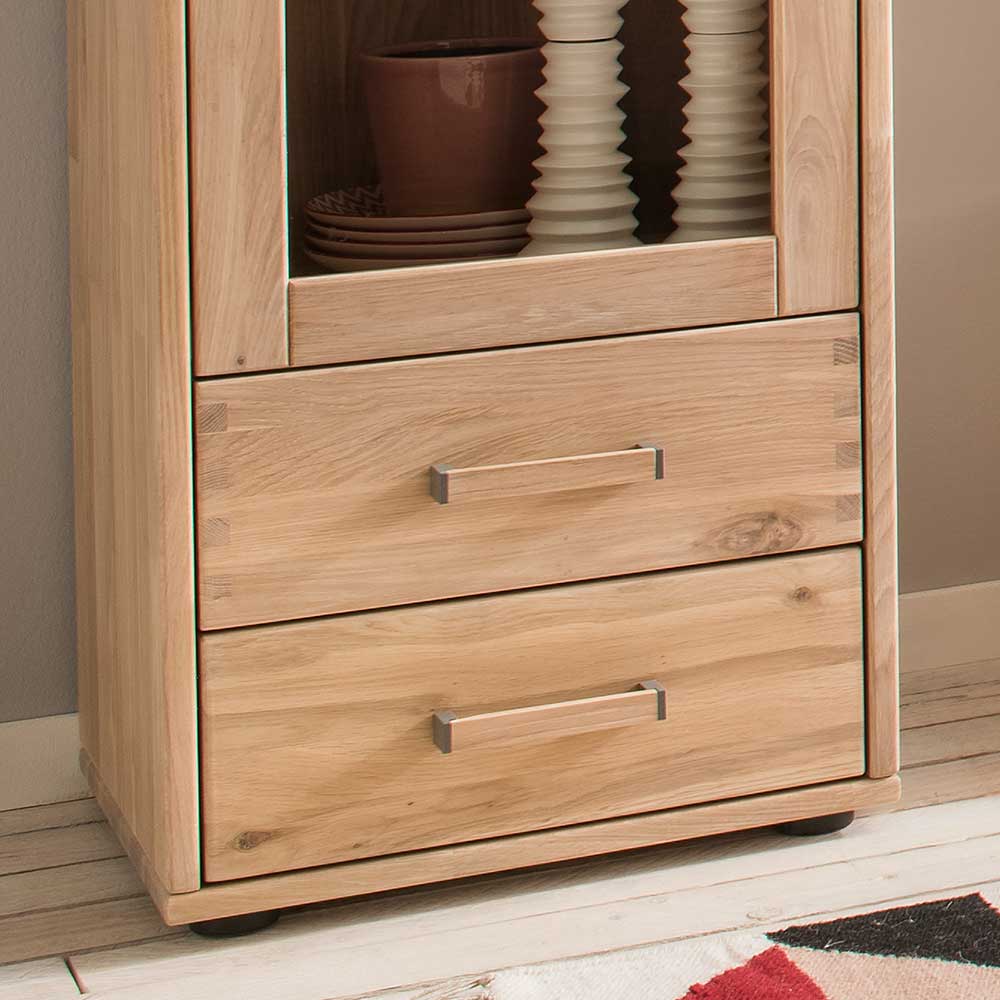 Moderne Wohnwand aus Holz - Dulciana (vierteilig)