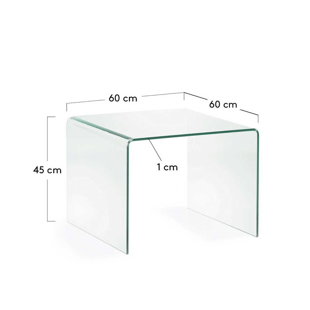 Toller Wangen Glastisch 60x45x60 cm - Eramina