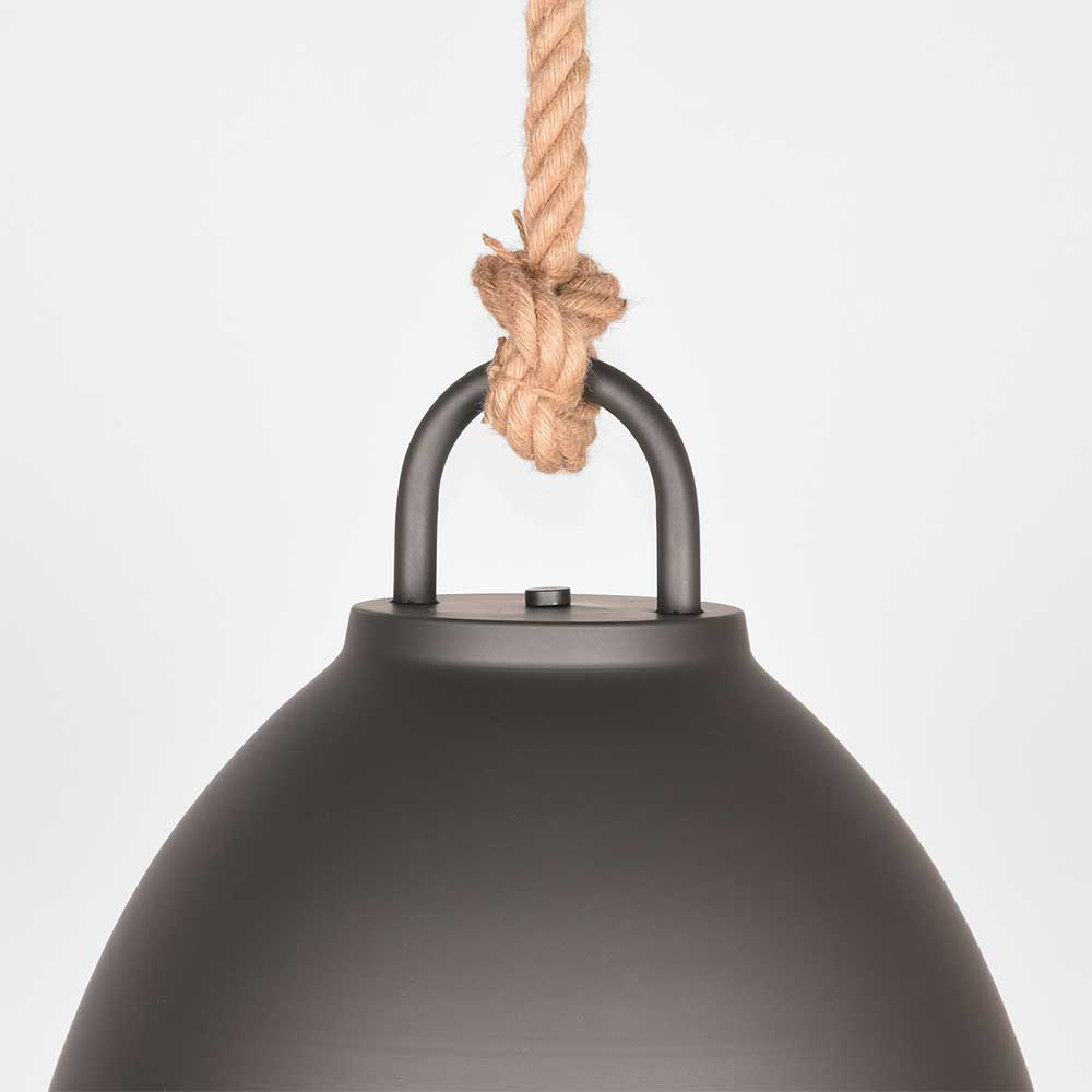 Hänge Lampe mit Stahlschirm mit Gitter - Ruvania