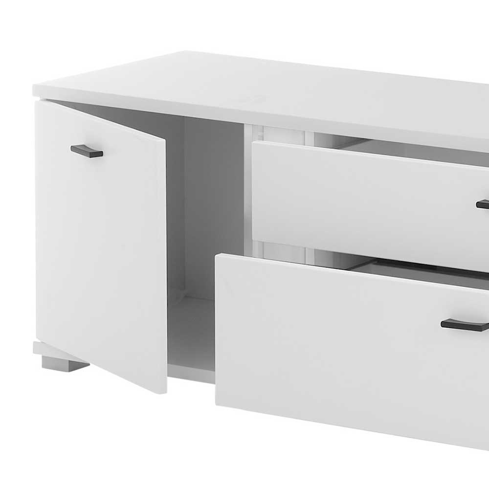 Wohnzimmer Schrank & Regal Set in Weiß - Tirol (vierteilig)