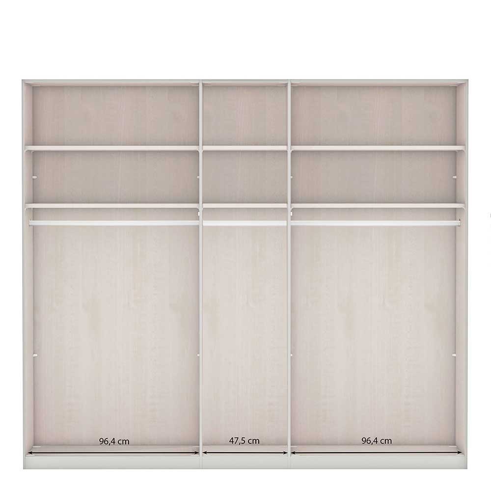 Moderner Landhaus Kleiderschrank mit Licht - Cretania