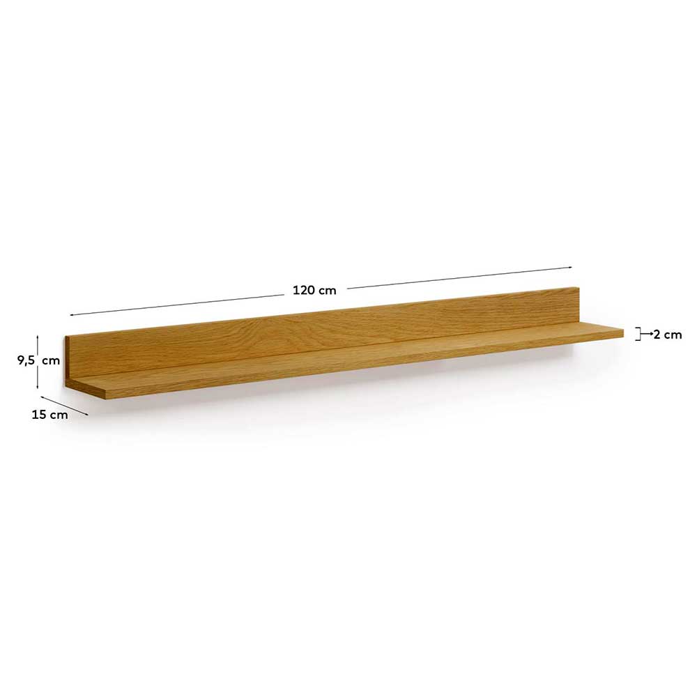 Modernes Hängeboard in Furnier Eiche - Elastian