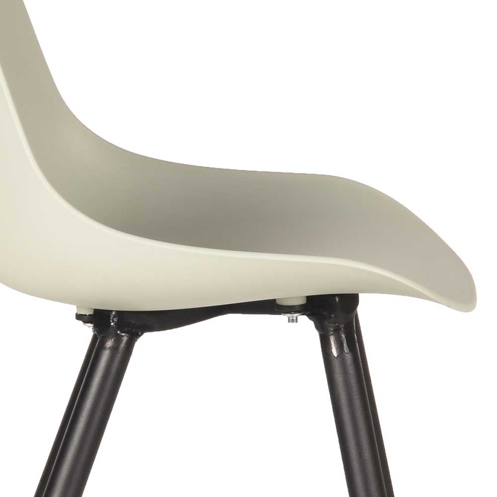 Moderner Stuhl mit Sitzschale in hellem Grau - Tresena (2er Set)