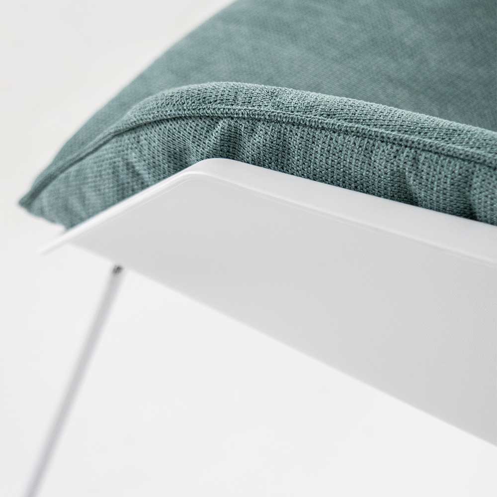 Loungesessel in Türkis und Weiß - Susana (2er Set)