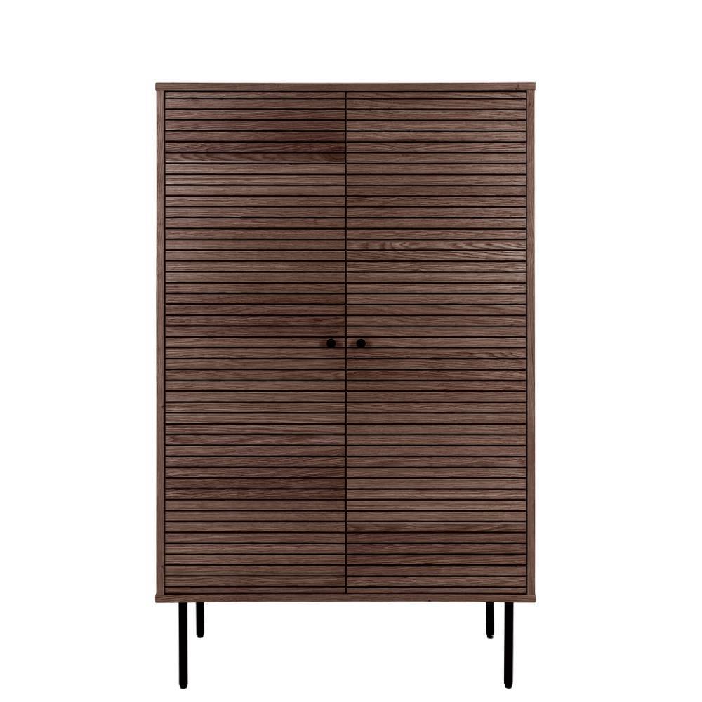 Wohnzimmer Schrank mit dunklem Furnier in Braun - Wega