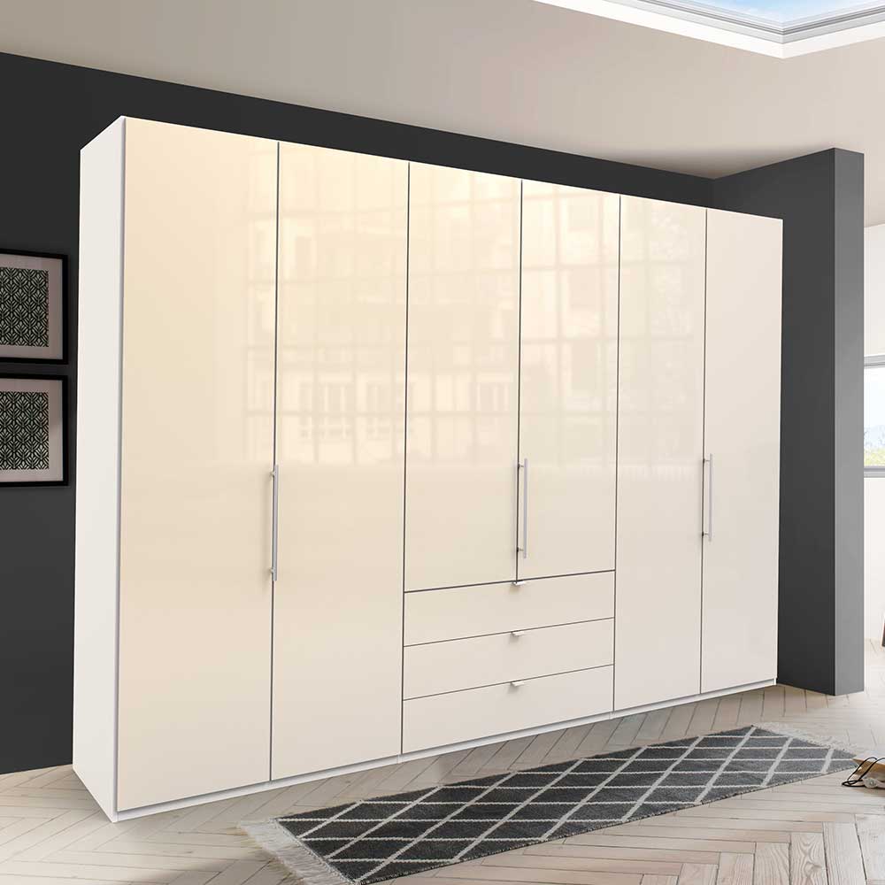 Schlafzimmerschrank mit Gleittüren in Creme - Zidarie