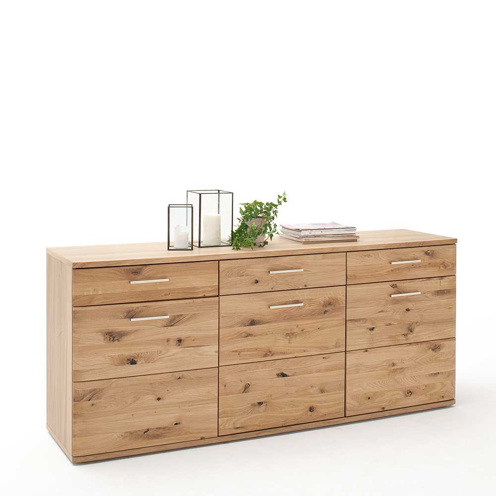 Echtholz Sideboard in Eiche Bianco - Crokas