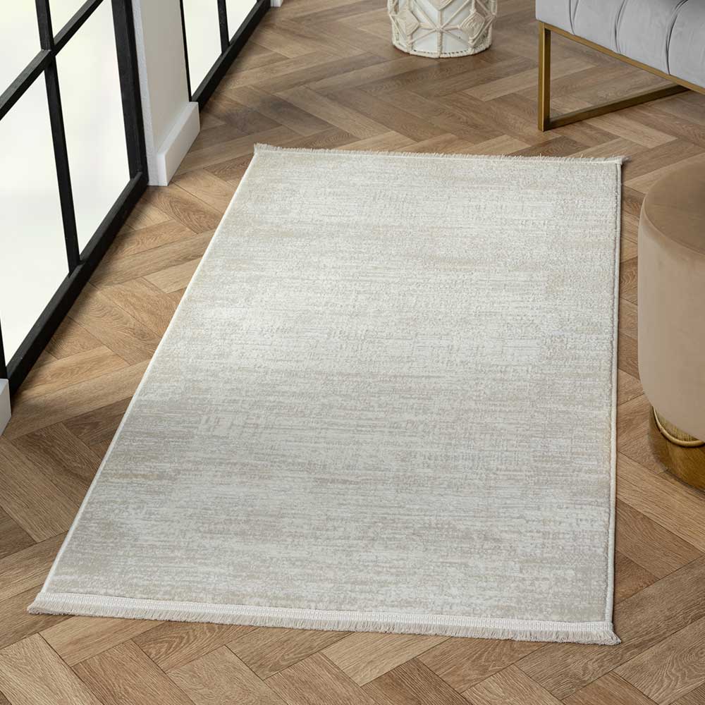 Teppich in Creme & Beige - dezent gemustert - Rondma