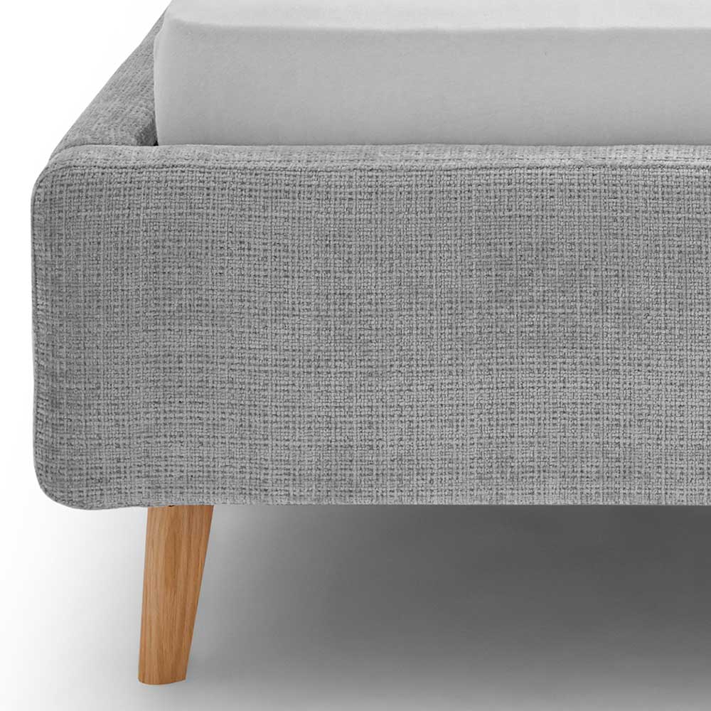 Graues Stoffbett aus Boucle - Cyoko