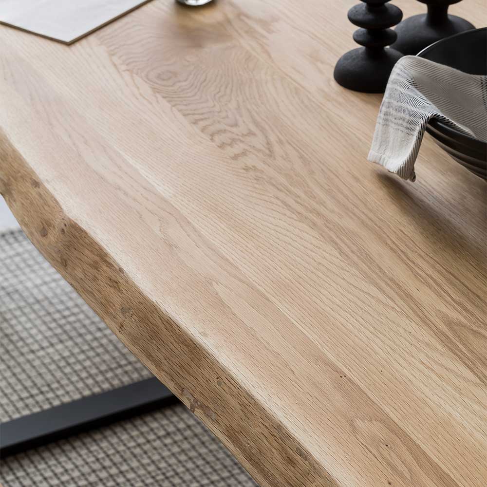 Live Edge Eichentisch mit U-Beinen - Mosca