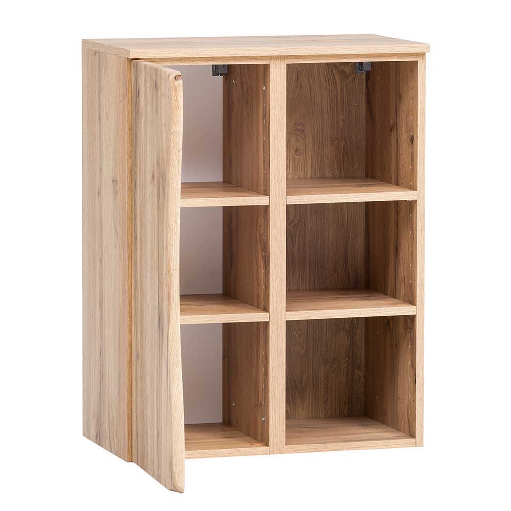 Holzdekor Badmöbel mit Naturkante - Tofias (fünfteilig)