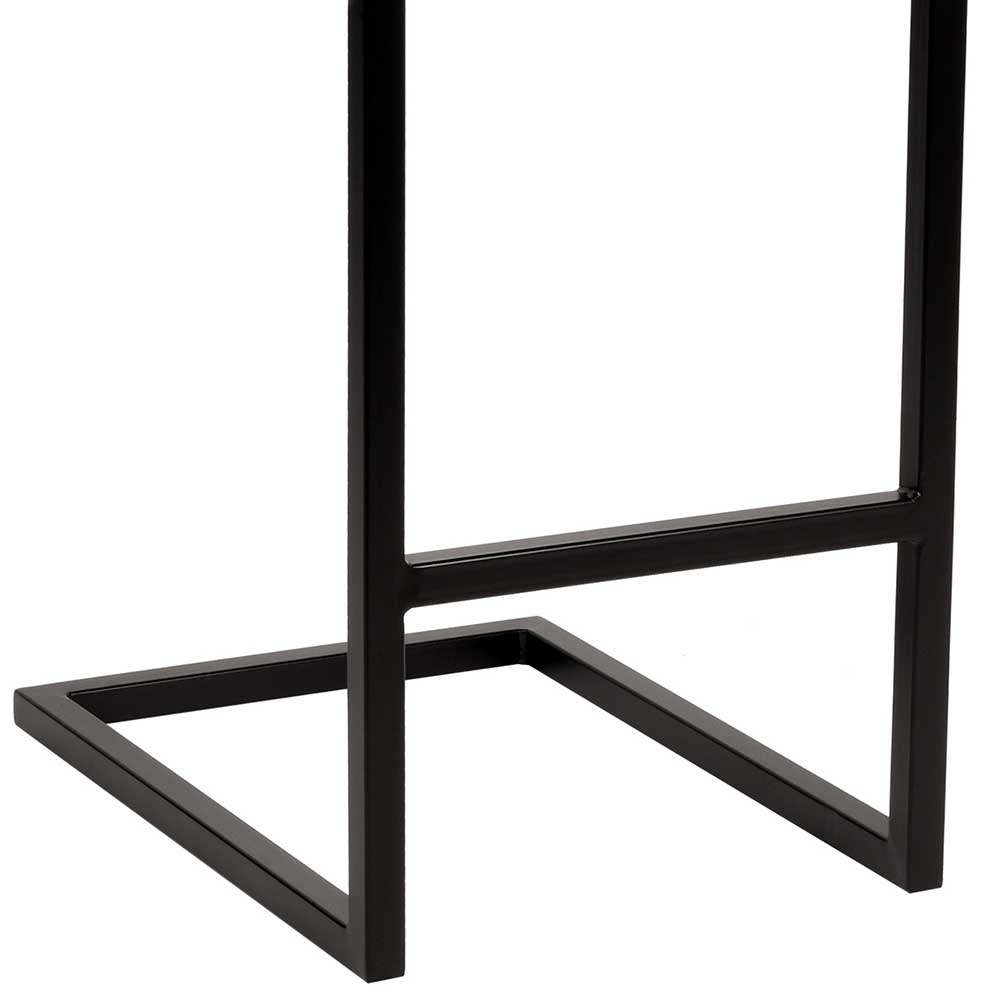 Barhocker mit Rückenlehne in Anthrazit - Katrona (2er Set)