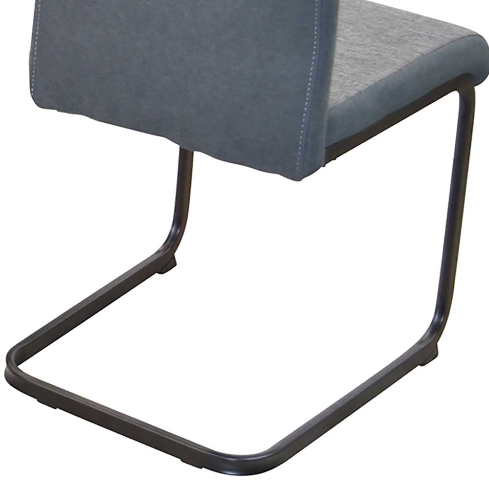 Gepolsterte Schwingstühle in Anthrazit - Blacer (4er Set)