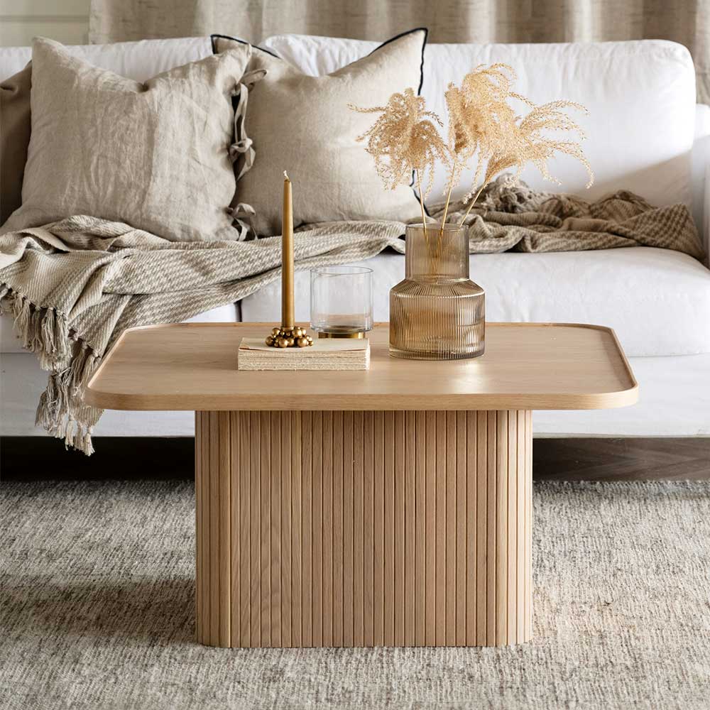 Retro Sofatisch in Eiche White Wash - Mercy