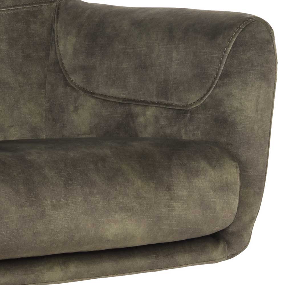 Wohnzimmer Velours Drehsessel in Dunkelgrün - Pluro