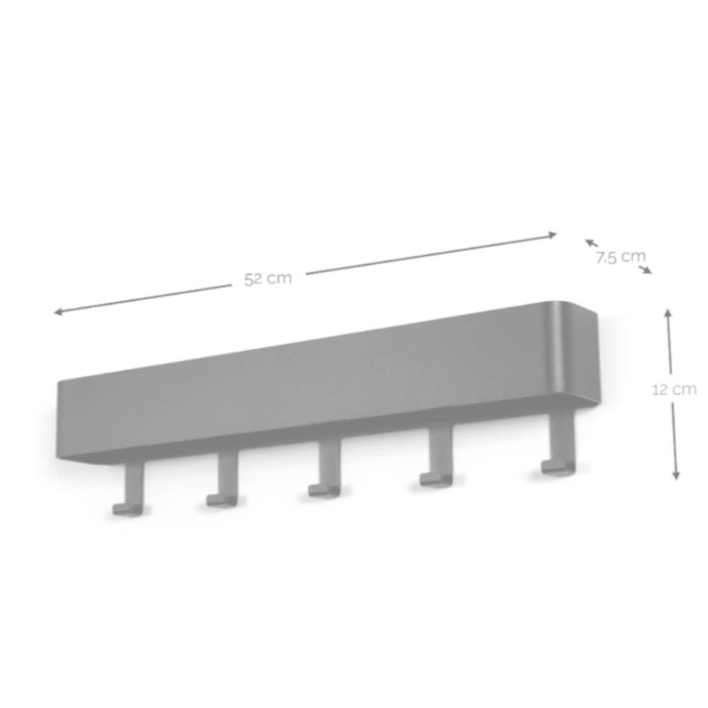 Garderobe Schlüsselleiste mit 5 Kleiderhaken - Menoria