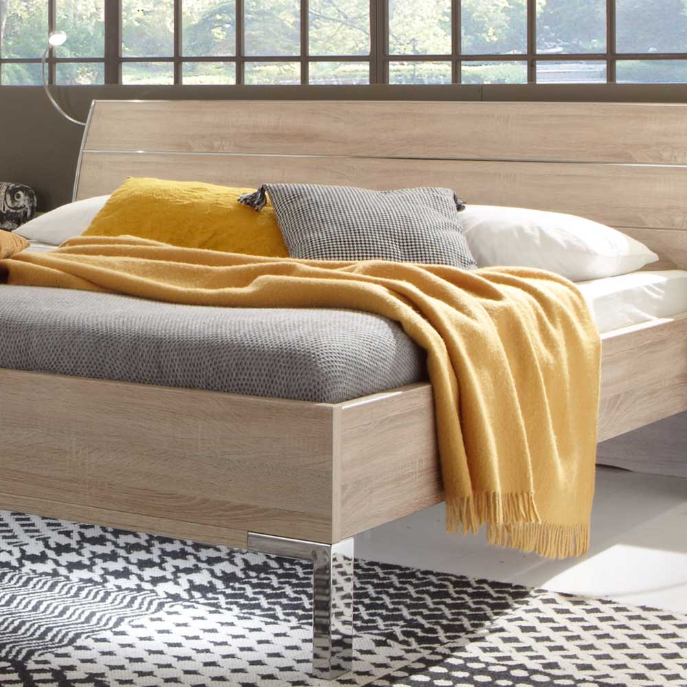 Schlafzimmer Komplettset Bosays in Weiß Eiche Sonoma (vierteilig)