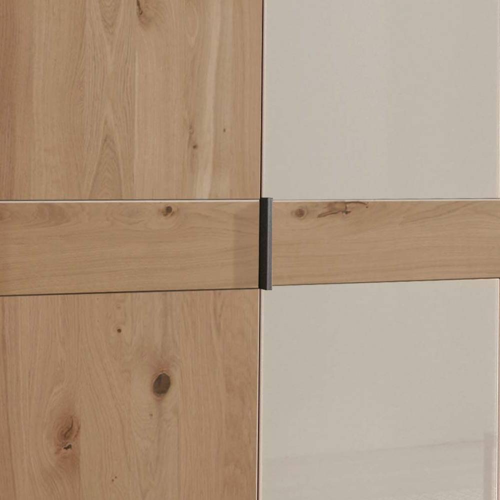 5-türiger Kleiderschrank in Eiche Bianco - Nikoba