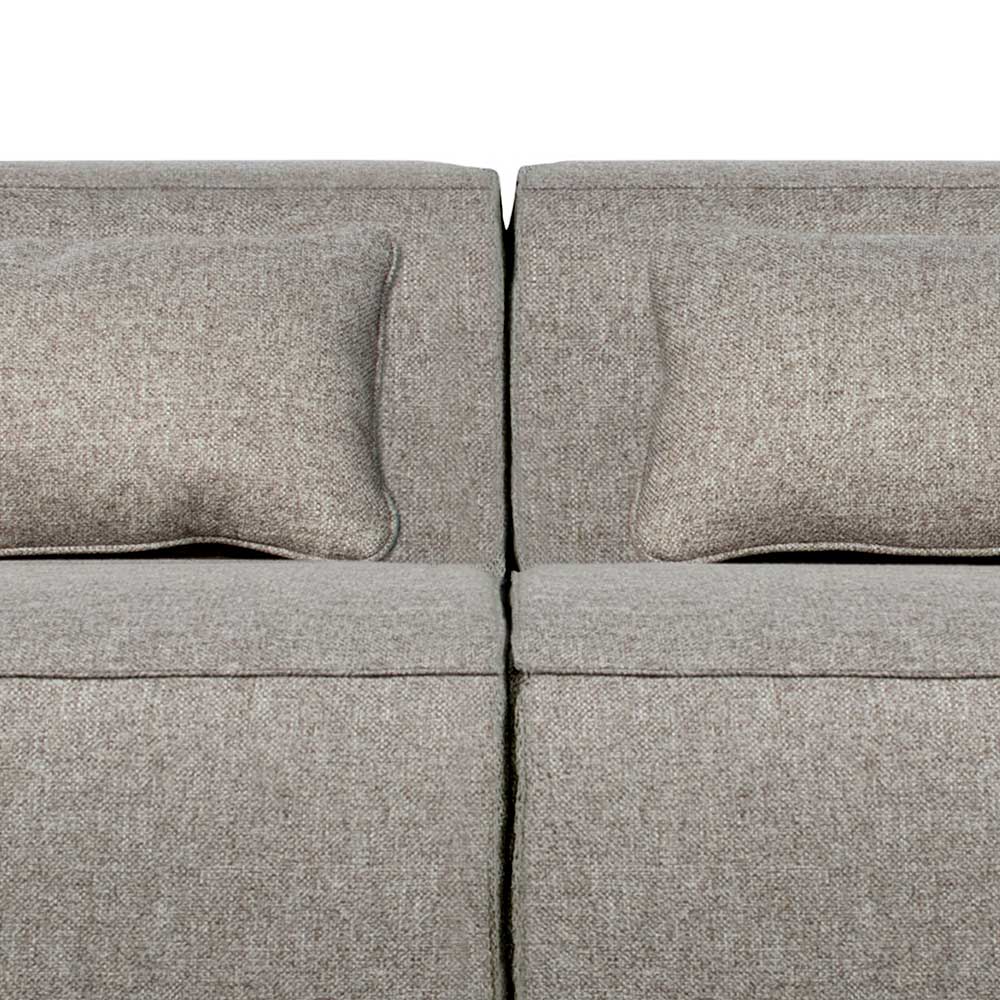 246x73x96 Dreisitzer Sofa in hellem Grau - Aluno