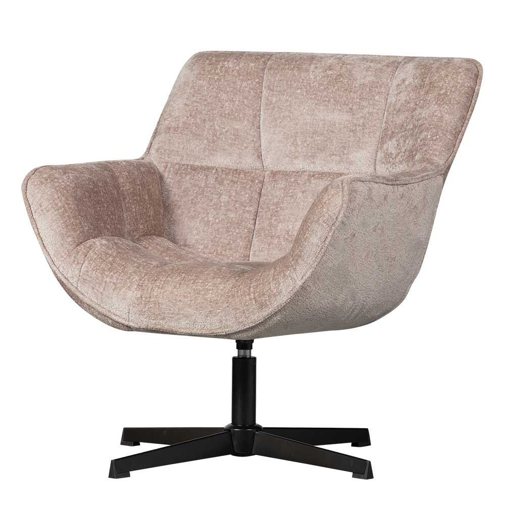 Chenille Polstersessel in Taupe - Konzit